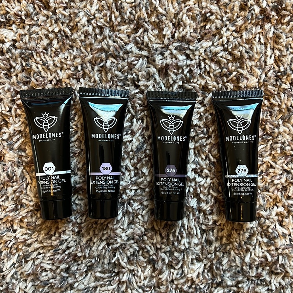 Set of 4 Modelones Poly Gels- Nail Extension Gel